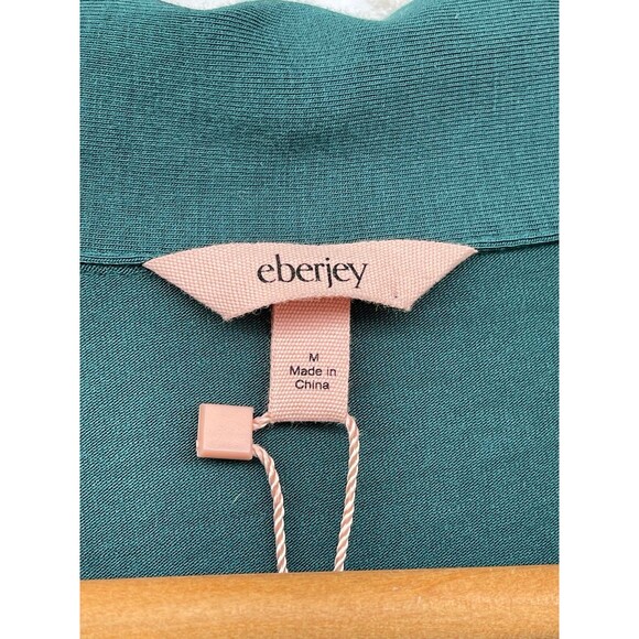 Eberjey Gisele Sleep Shirt in Evergreen Ivory Pajamas size medium - Picture 9 of 11